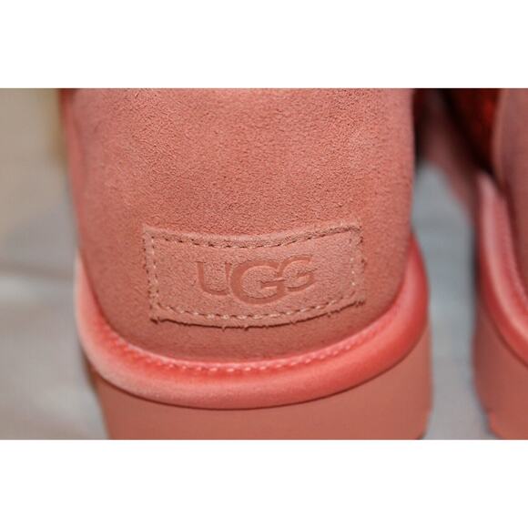 UGG CLASSIC MINI MIRROR BALL STARFISH PINK SEQUIN SUEDE WOMEN'S‎ BOOTS NIB - Picture 5 of 8